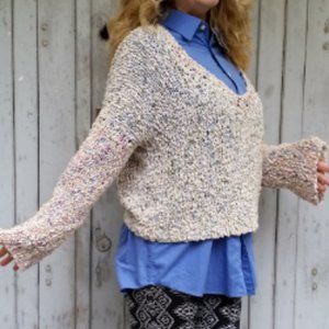 Vintage Handmade Chunky Knit Sweater (M/L)